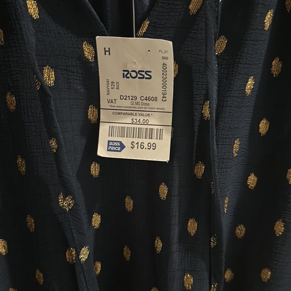 Cute blue with gold polka dots dress - Picture 5 of 6